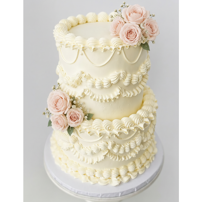 2-Tier Lambeth Buttercream Cake