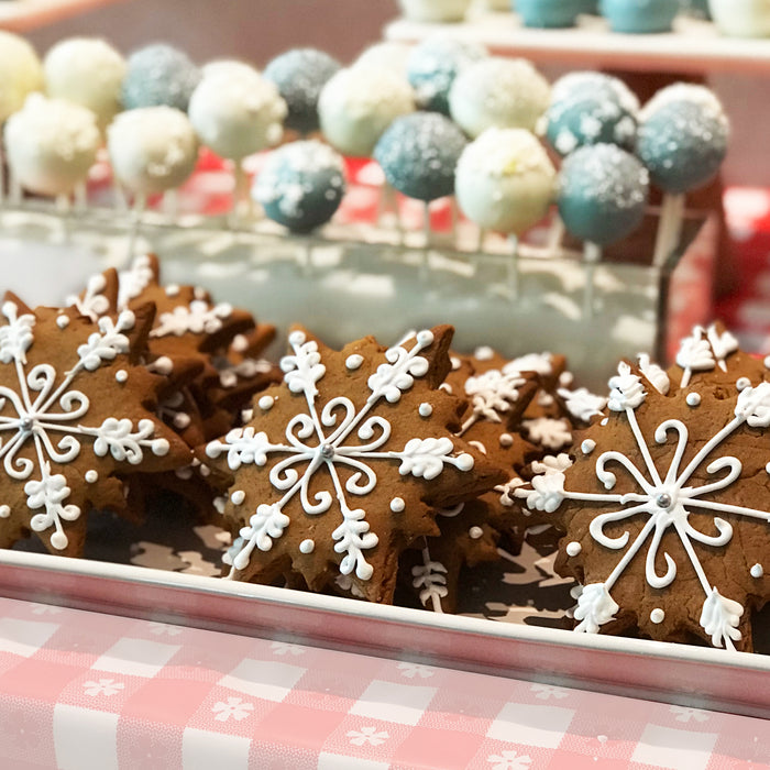 Gingerbread cookie snowflakes Holiday dessert Whippt Kitchen