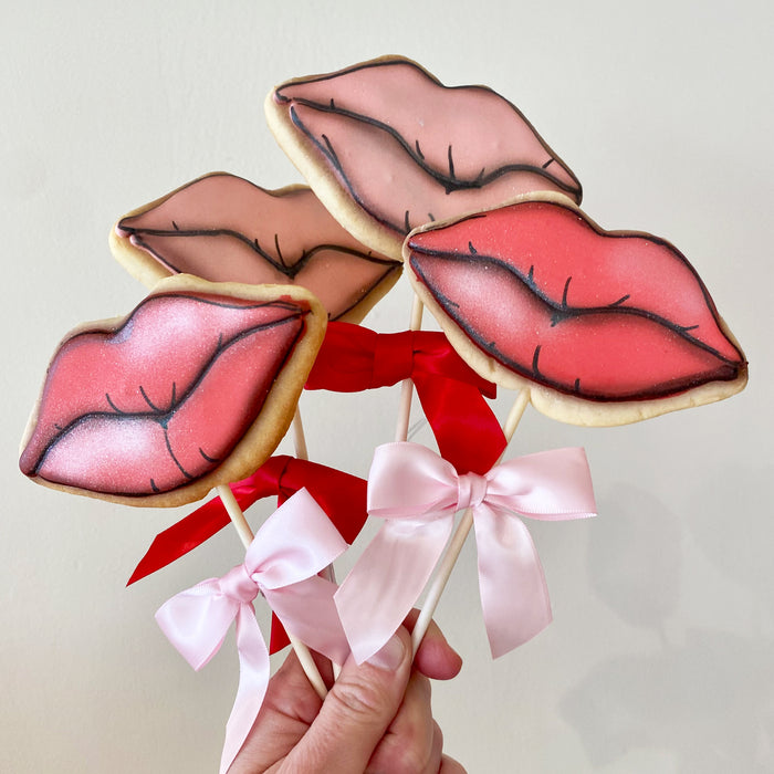 Valentines Sugar Cookie Lips Whippt Kitchen Calgary bakery