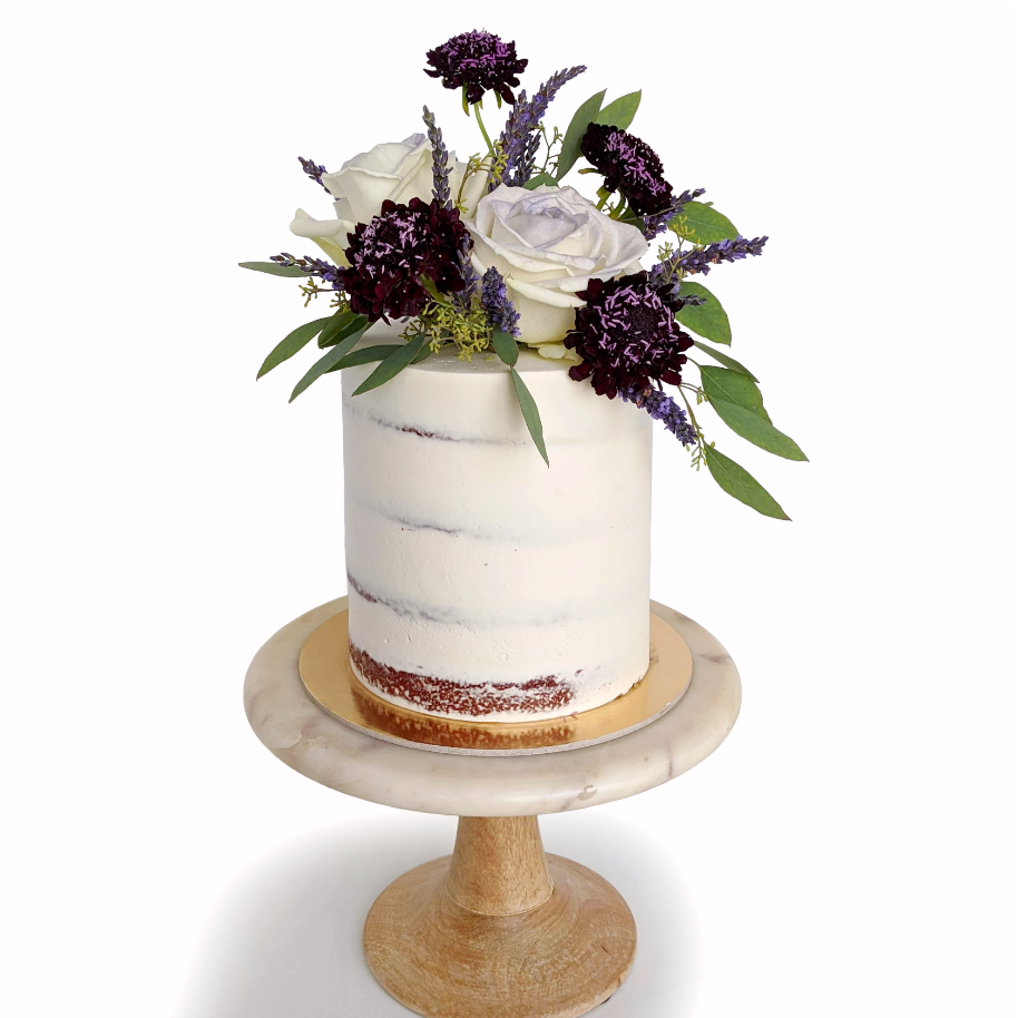 Single Tier Semi Naked Cake