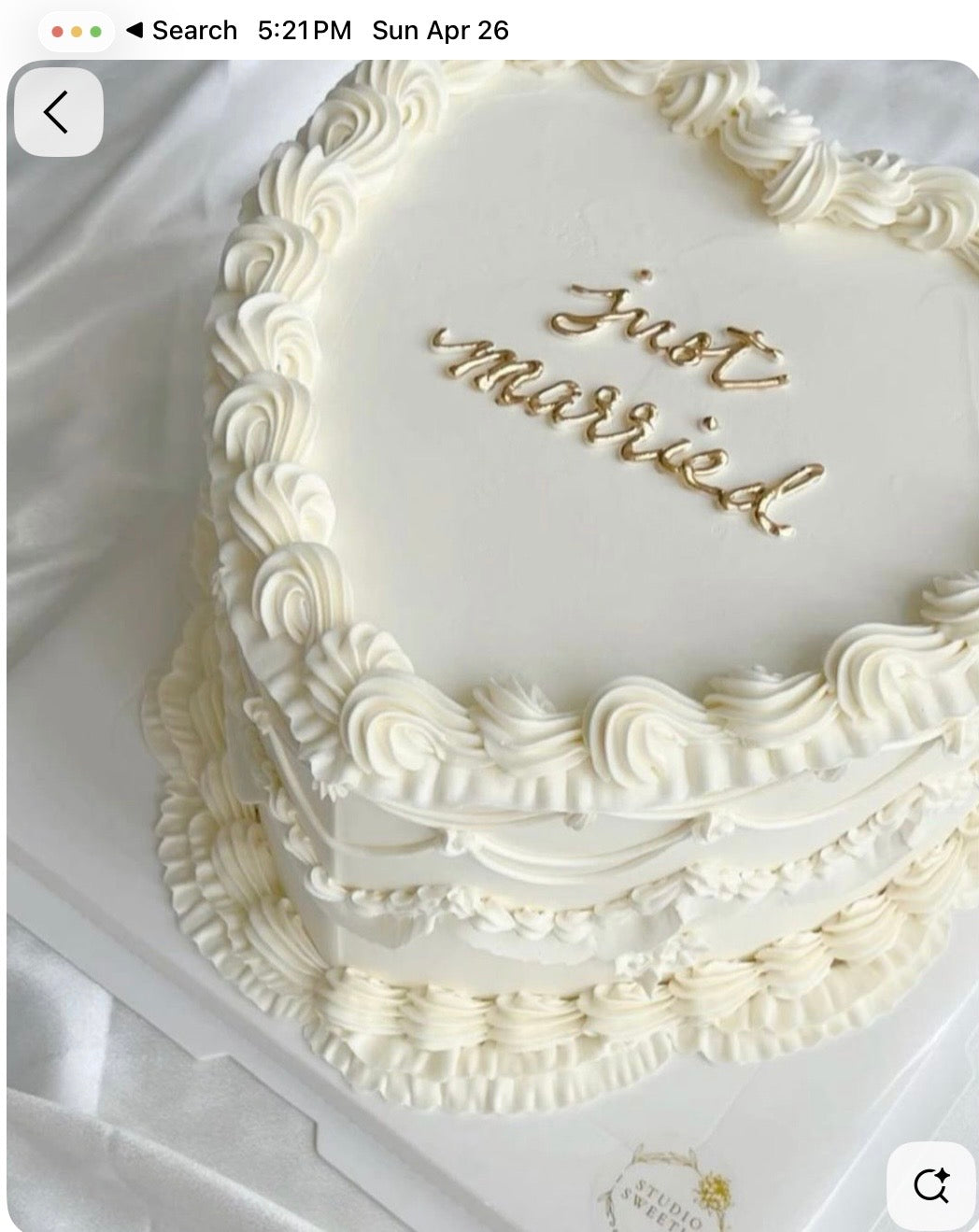 Vintage Lambeth Heart Cake