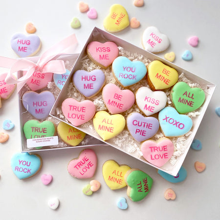 Conversation Heart Cookies Whippt Kitchen Valentines Collection