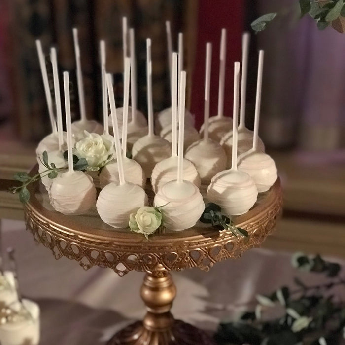 ROSE GOLD APRICOT Pastel Cake Pops Favours - Bombonieres | styledgorgeous