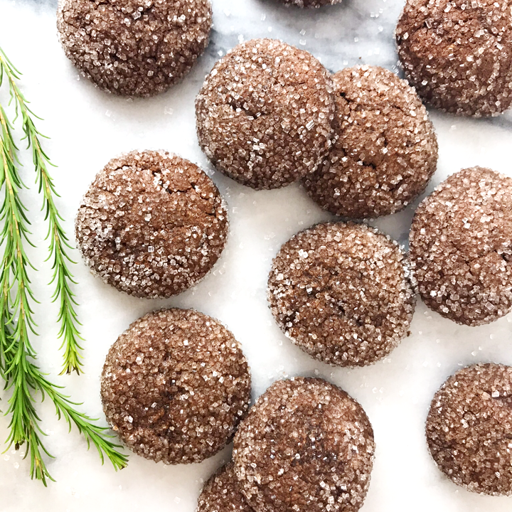 Chocolate Almond Sparkle Cookies (*gf)